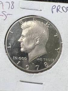 lot 99 image: 1978-S US PROOF KENNEDY HALF DOLLAR