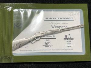 lot 109 image: 8.7 GRAMS .999 FINE SILVER SHOTGUN BAR