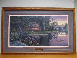 lot 170 image: Large Framed Signed Numbered Print by Kim Norlien - Golden Moments
