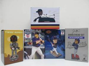 lot 33 image: Lot of 5 Assorted MN TWINS Bobbleheads wBoxes