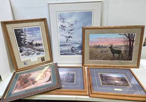 lot 138 image: Estate Lot of Assorted Professionally Framed Wildlife etc Prints #1