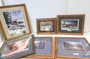 lot 139 image: Estate Lot of Assorted Professionally Framed Wildlife etc Prints #2