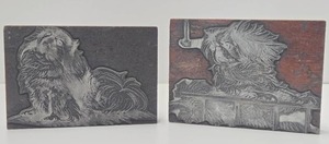 lot 246 image: 2 Highly Detailed Old Vintage Advertising Printing Plates - Shi-Tzu