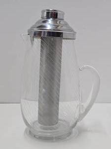 lot 249 image: Mid Century 1950s Chrome & Glass Chillit Pitcher by Gilley