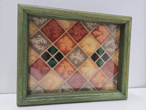 lot 269 image: Great Looking Original 1930s Deco Framed Linoleum Section #3