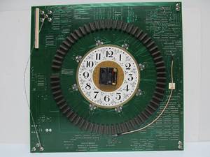 lot 52 image: Very cool Large Vintage Computer CircuitMother Board Wall Clock
