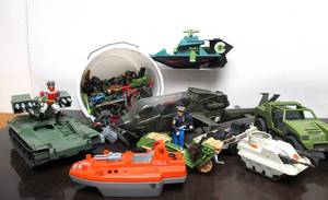 lot 69 image: Large Lot of Vintage 80s GI JOE Action Figures & Vehicles