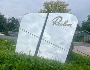 Awesome Vintage 1950's REVLON Advertising Store Display Mirror