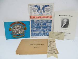 lot 127 image: Ticket Booklet Ribbon & Original Envelope for The Cornerstone Laying of the Hamilton Club in Chicago - 1911