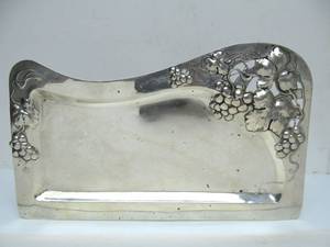 lot 101 image: Fantastic Antique Austrian Silver Collection #1 - Carl Warmuth Jr. Grapevine Silver Service Tray  