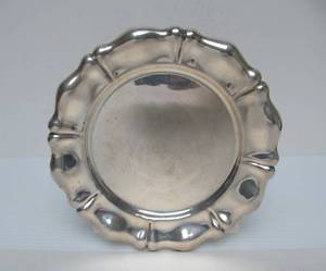 lot 103 image: Fantastic Antique Austrian Silver Collection #3 - Austro-Hungarian Round Service Platter 