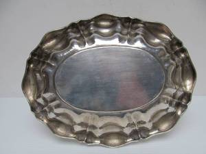 lot 105 image: Fantastic Antique Austrian Silver Collection #5 - Austro-Hungarian Oval Service Bowl