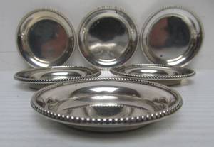 lot 107 image: Fantastic Antique Austrian Silver Collection #7 - Set of 6 Austrian Republic Butter Pat Salvers by Alexander Sturm