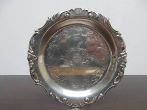lot 151 image: Fantastic Antique Austrian Silver Collection #13 - Viennese Round SalverTray by Bruder Frank