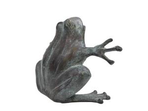 lot 187 image: Small Vintage Bronze Frog Sculpture