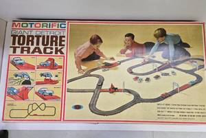 lot 192 image: HUGE Vintage Motorific Giant Detroit Torture Slot Car Track