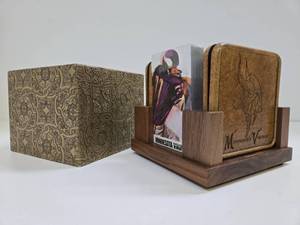 lot 281 image: NOS Vintage 1970s MN VIKINGS Coaster Set & Sealed Playing Cards 