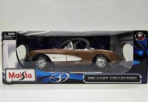 lot 322 image: Mint in Box Diecast Metal 1957 Chevy Corvette - Brown