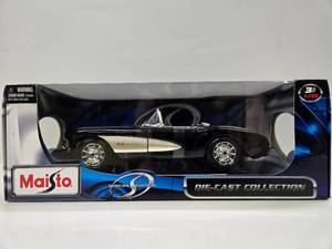 lot 328 image: Mint in Box Diecast Metal 1957 Chevy Corvette - Black