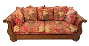 Floral Shabby Chic Curved Arm Sofa