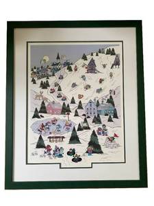 lot 73 image: Primitive Art Style Prints of Playful Children