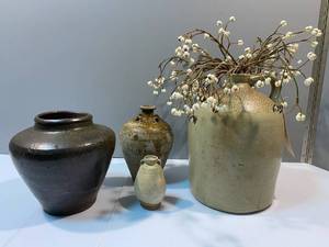 lot 38 image: 4 Stoneware Vases 