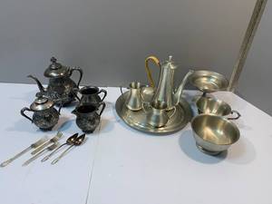 lot 42 image: Vintage 1970 Pewter Group