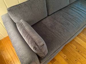 lot 79 image: Blue Microfiber Sofa