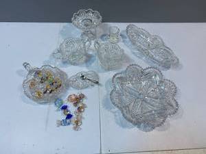 lot 84 image: Vintage Crystal with Murano Glass Candies