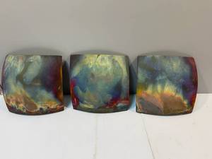 lot 131 image: Metallic Glazed Pottery Wall Decoration