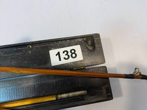 lot 138 image: 3 Piece Golden Compac Fly Fishing Rods Plus 1 Fishing RodCase