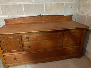 lot 159 image: Vintage Oak Cabinet