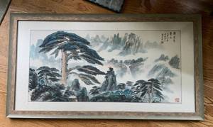 lot 89 image: Beautiful Large Horizontal Landscape Art - Qingsong, Yimao Fuchun