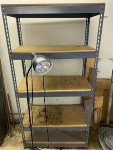 lot 246 image: Metal Shelf Black Work light