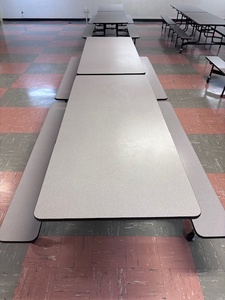 lot 5 image: (4) 12 Low Bench Seating Fold Up Tables