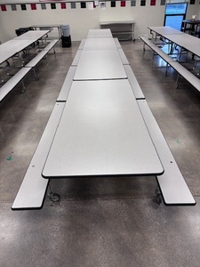 (8) 12' Long Bench Seat Tables