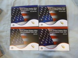 lot 8 image: 2014 and 2015 U.S. Mint Uncirculated Coin Sets