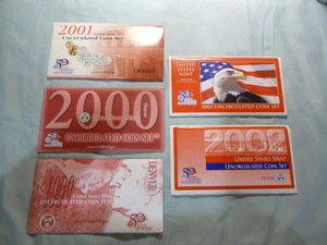 lot 14 image: 1999, 2000, 2001, 2002 and 2003 U.S. Mint Uncirculated Coin Sets