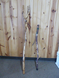 lot 16 image: 2 Walking Sticks with Stones