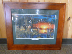 lot 46 image: Jim Hansel Autumn Visitors Framed Print