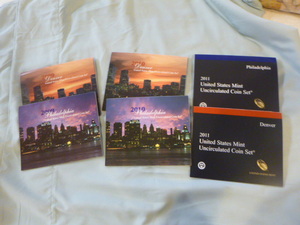lot 6 image: 2009, 2010, 2011 U.S. Mint Uncirculated Coin Sets