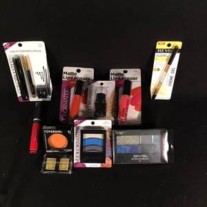 lot 28 image: Collection of Assorted Makeup Products Including Lip Lacquers and Eye Shadows
