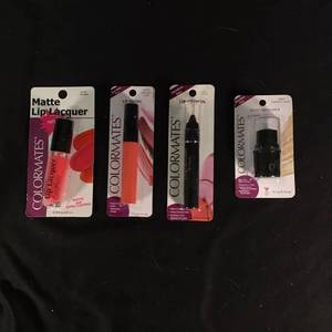 lot 30 image: Colormates Makeup Set Lip Lacquer, Lip Gloss, Lip Crayon, Multi Cream Stick