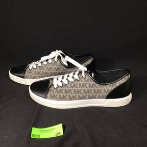 Michael Kors  Black and Grey Logo Sneakers Size 8.5