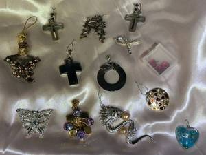 lot 42 image: Collection of Assorted Decorative Metal Pendants - 13 Pieces