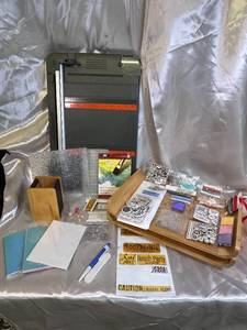 lot 54 image: Collection of Scrapbooking Supplies with Paper Cutter