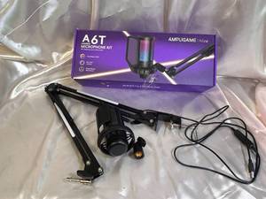 A6T Gaming Microphone Kit with RGB and Boom Arm