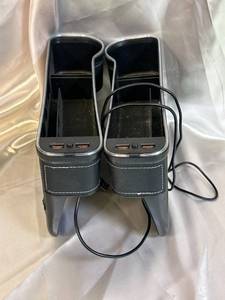 lot 62 image: Set of 2 Car Seat Gap Organizers with USB Ports