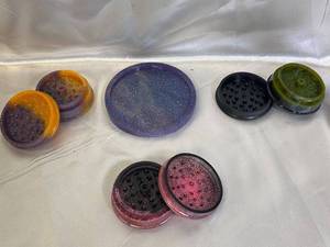 lot 77 image: Set of 3 Custom Made Resin Grinders