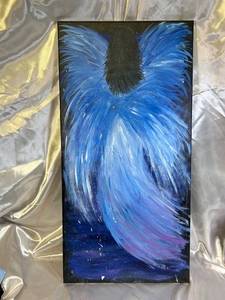 lot 78 image: Unique Abstract Angel Wing Artwork on Canvas